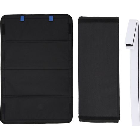 Store occultant pliable pour fenêtre de camping-car 25,2 x 16,1 cm, à crochets et boucles, noir, écran solaire (1/5)