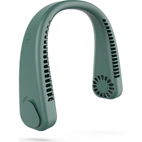 Ventilateur de cou portable, sans pales, flux d'air rafraîchissant à 360°, rechargeable par USB, mini ventilateur sans pales, 3 vitesses (1/5)