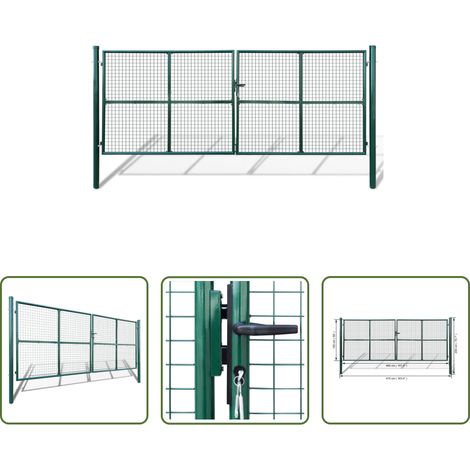 vidaXL Gartentor Maschengewebe - Gartentor aus Maschengewebe 400x150 cm (1/5)