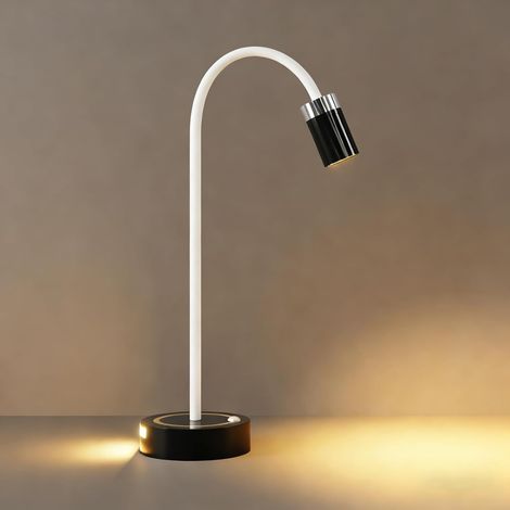 Lampe de Bureau LED Portable Murale avec Commande Tactile et détecteur de Mouvement, Noir,au Design Moderne, idéale pour Les couloirs, Les Chambres, Les Salons et Le (1/5)