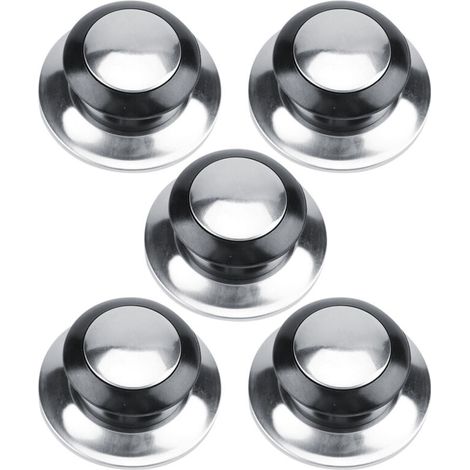 Lot de 5 couvercles de casseroles et poêles résistants à la chaleur avec poignée de levage - Pièces de rechange pour ustensiles de cuisine (1/5)