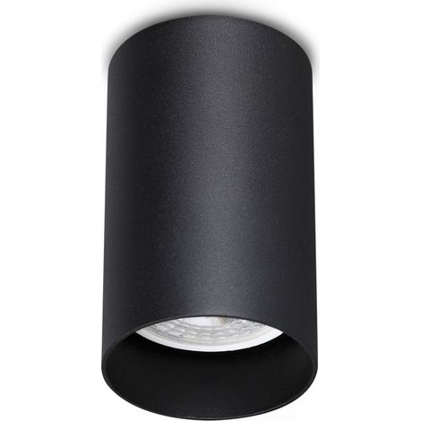 Ideal Lux Plafoniera moderna Look 1 luce GU10 nera alluminio vetro (1/3)