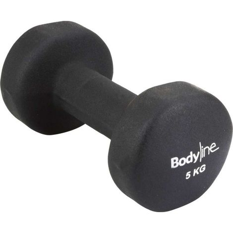 BODYLINE Manubrio In Ghisa Antiurto 5 Kg Con Rivestimento Neoprene Peso Auto