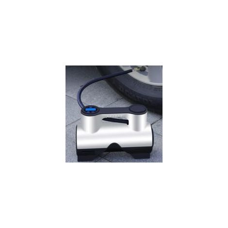 Mini-Elektro-Reifenpumpe, kabellos, wiederaufladbar, für Auto- und Motorradreifen, mit Digitalanzeige, 12 V - Crezuo (1/4)