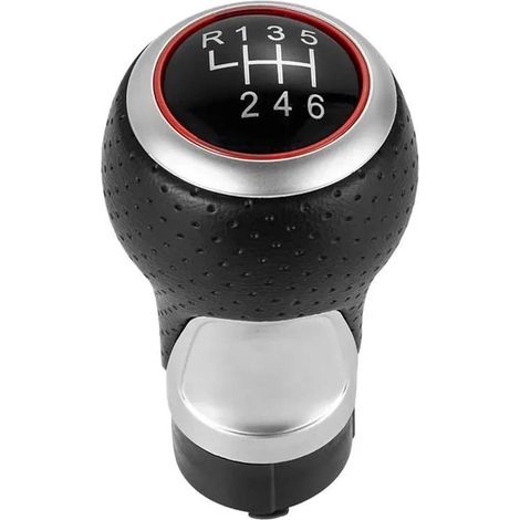 Adecuado para pomo de palanca de cambios de 5/6 marchas 12 mm, A4 B6 B7 B8 A6 S4 8K A5 8T Q5 8R S Line Ibiza 6J Seat Leon Mk1 Passat Golf (rojo (1/5)