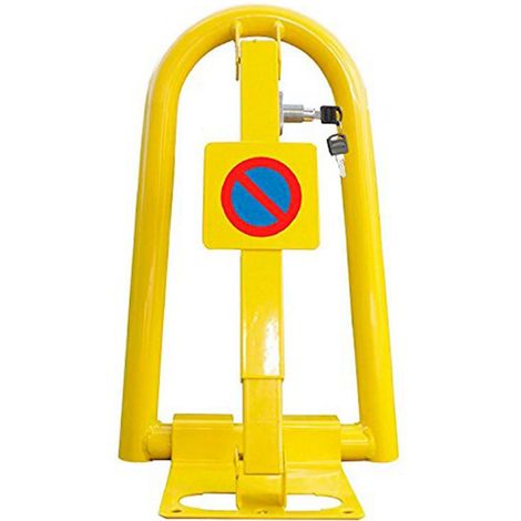 Clôture de parking avec serrure – Acier thermolaqué – Dimensions 30 x 50 cm – Plaque de fixation avec 6 points d'ancrage – Wurko (1/3)