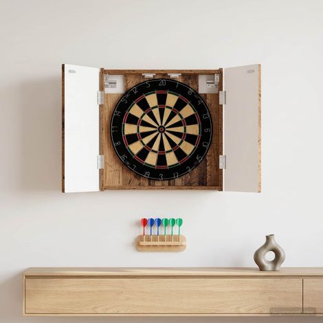 vidaXL Armadio per Dartboard ALKMAAR Legno antico Legno ingegnerizzato (1/5)