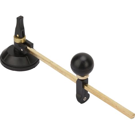Coupe-verre à 6 roues avec compas et ventouse circulaire (40 cm) (1/5)