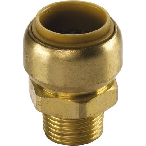 Kupfer Steckfitting Tectite Übergangsverschraubung Außengewinde 15 mm - 1/2 Zoll DVGW 10 Stück