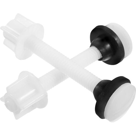 Vis de Toilette M10, Lot de 2 Pièces, Blanc, Abs Caoutchouc (1/5)
