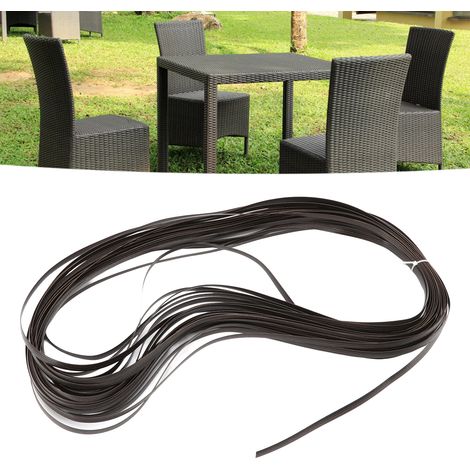 Reparaturset für synthetisches Rattan, dunkelbraunes, doppelseitiges Kunststoffmaterial für Gartenmöbel, Stühle, Tische, Sofas (1/5)