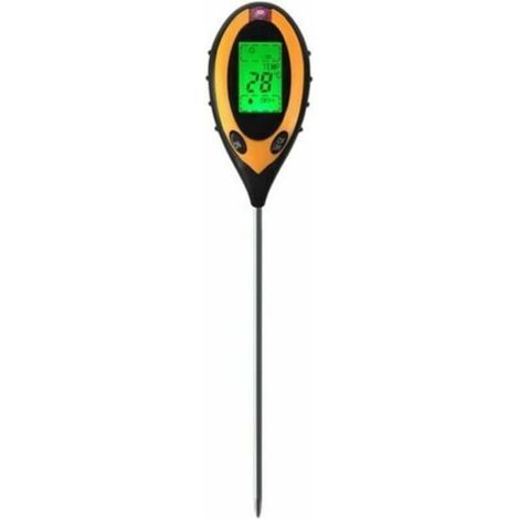 PH Metre Sol - 4 En 1 LCD Avec Retroeclairage - Mesure PH Humidite Temperature Lumiere - Pour Jardinage - 1 Piece (1/5)