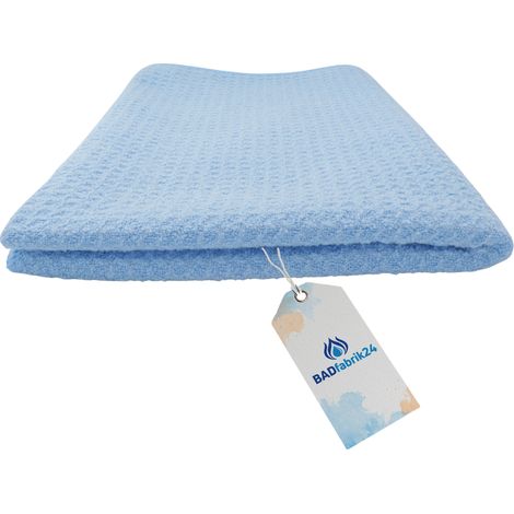 BADfabrik24 Mikrofaser Waffeltuch blau