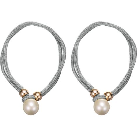 Confezione da 2 fermatende e fibbie per tende - Grigio (1/4)