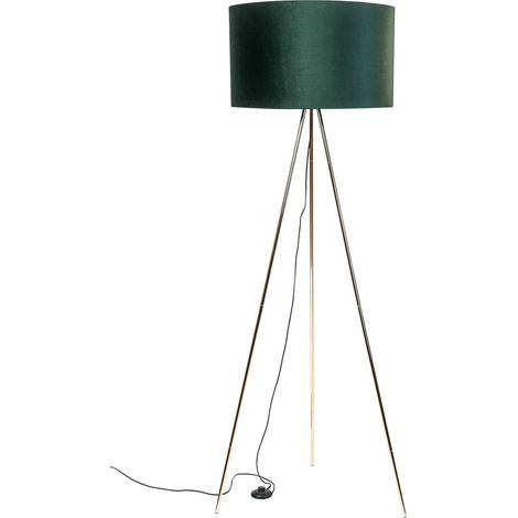 Lampada da terra INGA treppiede oro verde E27 155cm (1/3)