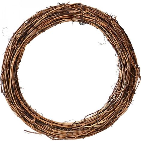 Rond De Guirlande En Rotin - Cadre Pour Couronne Décorative - Forme Ronde - Pour Projets DIY Fêtes Et Décoration Intérieure - Diamètre 10 À 40 Cm - 1 Pièce (1/5)