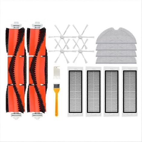 Hauptseitenbürste, HEPA-Filter und Wischmopp für Saugroboter, komplettes Wartungsset, Ersatzteile, effiziente Reinigung, universell kompatibel, Ersatzteilset, einfache Bodenpflege. (1/5)