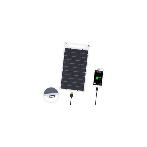 Panneau solaire USB portable 7,8 W 6 V 1300 mA avec ventouse pour les voyages, le camping et la randonnée