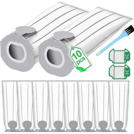 10 Sacs d'Aspirateur pour Vorwerk Kobold VK7, Sac À Poussière de Rechange pour Vorwerk Kobold FP7 Aspirateur, Sac Filtrant de Rechange pour Kobold FP7 Balai Sans Fil (1/5)