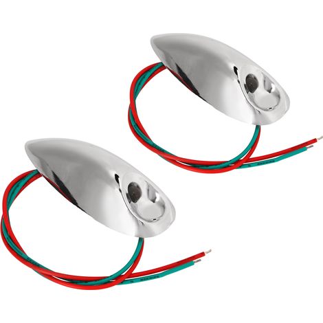 Petite lampe LED d'ambiance plafond couloir paroi pour intérieur bateau camping-car caravane remorque blanche 400LM ABS 12V 2 pièces (1/5)