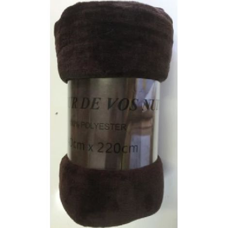 Plaid - Canapé - Microfibre - 220x240cm - Marron - Luxe