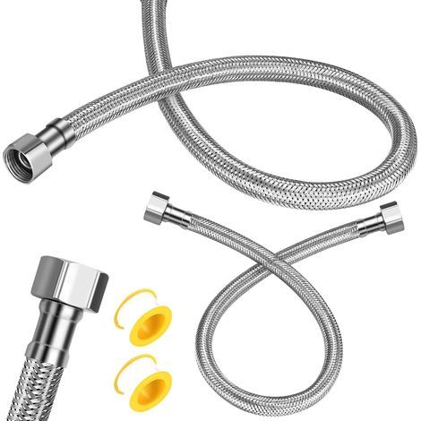 flexible Schläuche, 3/8-Zoll-Gewinde, Edelstahl 304, Wasserhahnanschluss, Badezimmer/Küche (1/5)