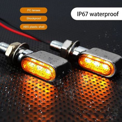 4 Pièces Mini Clignotant LED Adapté Aux Motos, Indicateurs de Moto LED,Mini Clignotant Moto led, Étanche, de Freinage 12V pour Moto (1/4)