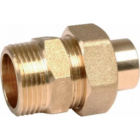 Thermador 341GC1215 - Racor de unión recto de latón para soldar - M 1/2" - Ø 12 mm