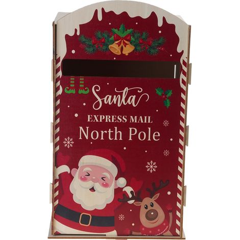 de Noël Boîte aux lettres en bois Père Noël pour la maison