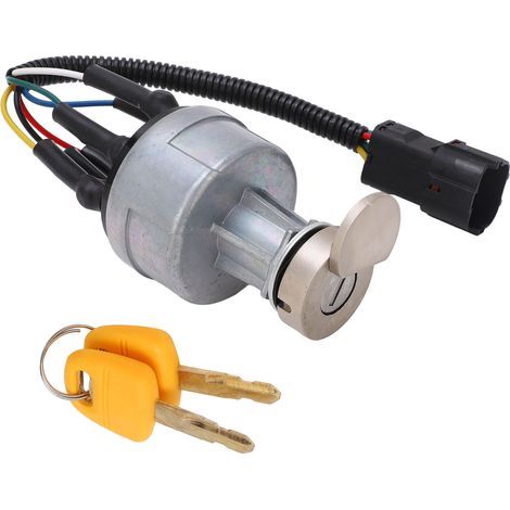 Interrupteur d'allumage de démarreur avec couvercle de protection, 2 clés pour pelle Sany SY210 SY235 SY225