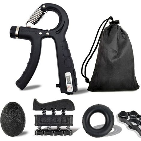 Kit d\'entraînement de force de préhension 5, entraînement de force de l\'avant-bras, renforcement des mains de 5 à 60 kg (1/4)