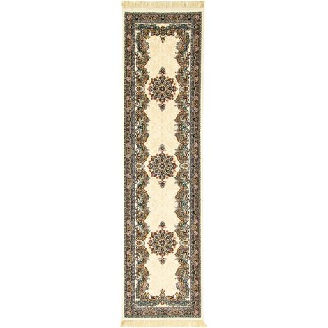Tapis persan Medat - 400x100cm, Rectangular - 100% Acrylique - Tissé - Beige (1/5)