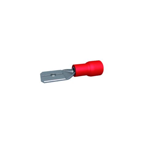 cosses 6.35 x 0.8 mm male rouge - boite de 100