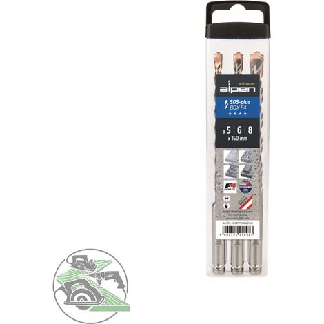 Alpen SDS Plus F4 Bohrer 5 6 8 mm 160 mm Länge (1/2)