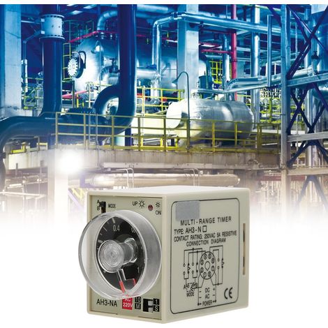 Relais temporisé à l'enclenchement mini, temporisation réglable, mode B, AH3 NA, AC220V 50/60Hz (1/5)
