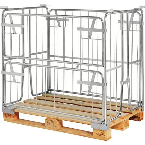 Kongamek Palettencontainer verzinkt 1000mm hoch passend zu Europaletten 1200x800mm