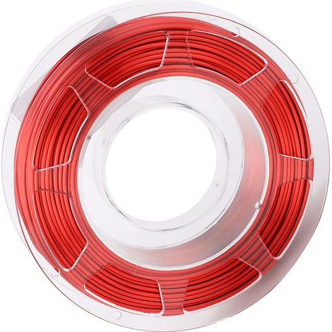 Filament PLA pour imprimante 3D, bobine de 1,75 mm, 200 g, consommable d'impression, noir et rouge soyeux (1/5)