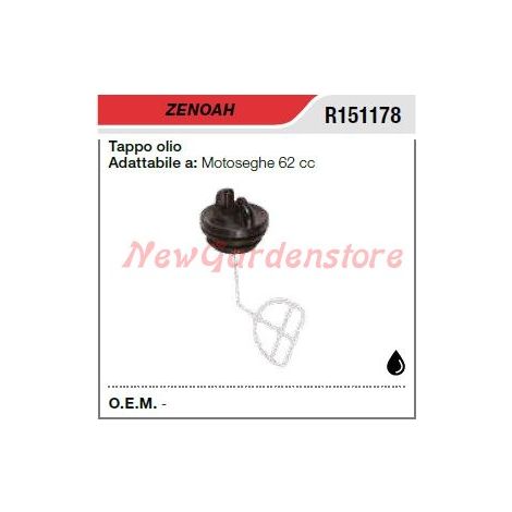 Tappo olio ZENOAH motosega 62 cc R151178