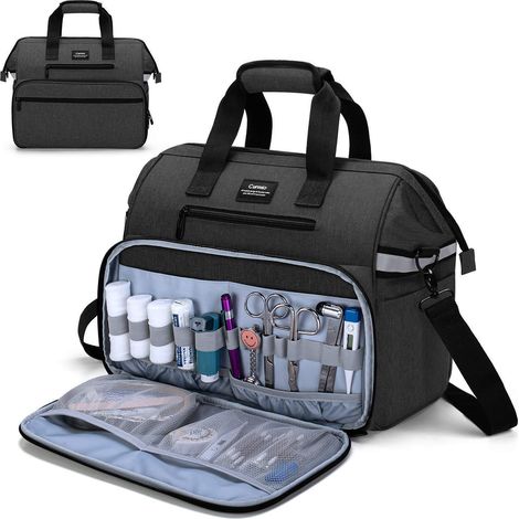 Erste Hilfe Tasche groß, wasserdicht, mit vielen Fächern, schwarz