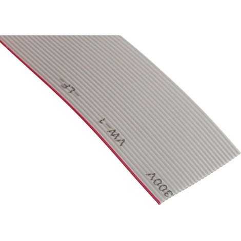 Câble en nappe RS PRO 26 voies 28 AWG, pas de 1.27mm, Gris, 30m ( Prix pour Boîte de 30 Mètres )