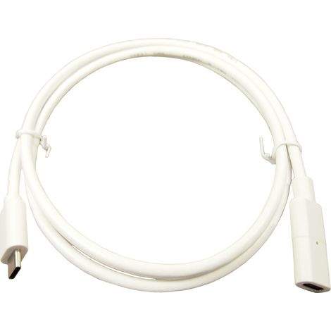 Cliff USB-C® Kabel   USB-C® Buchse, USB-C® Stecker 1.00 m Weiß vergoldete Steckkontakte FCR72003W