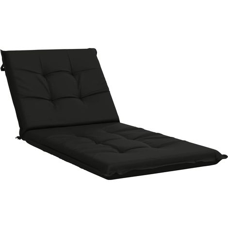 Sonnenliege Kissen GEMERT 100 % Polyester Schwarz vidaXL (1/5)