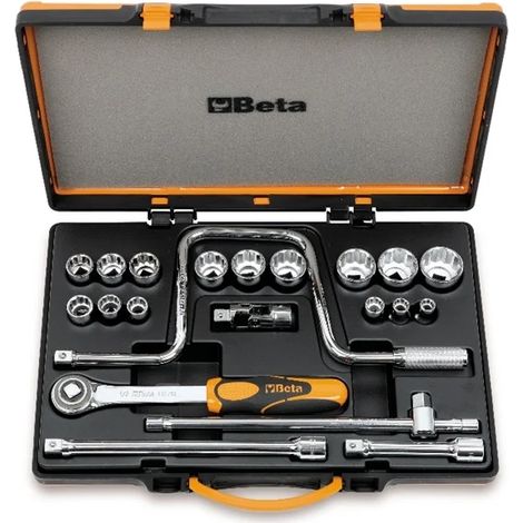 Clé à douille et jeu d'accessoires 1/2 bêta 920as/c15 - 21