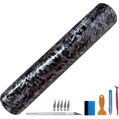 Carbon Fiber Vinyl Wrap Roll Forged Carbon Fiber Foil Wrap Air Free (1/5)
