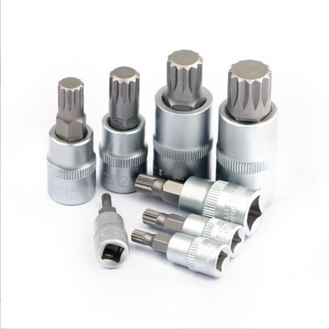 Jeu de douilles Denture multiple 8 Pièces M4-M16 Douille Clés Outil Kit (1/5)