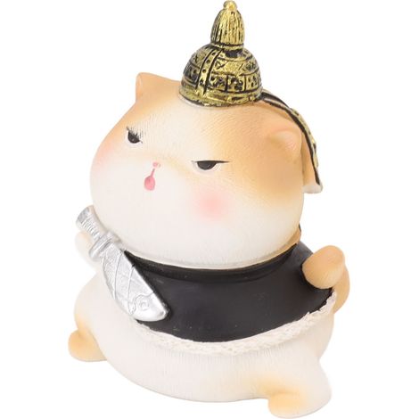 Ornement de chat Court Shapae, ingénieux ornement de table en résine représentant un mignon animal, idéal pour décorer votre bureau ou votre maison au Nouvel An. (1/5)