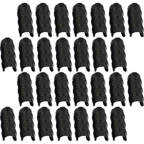 30 clips en plastique, adaptés aux tubes de 20 mm, idéaux pour la fixation de bâches. (1/5)