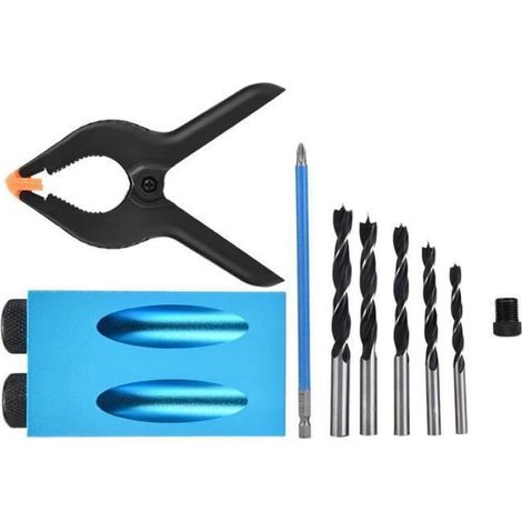 Guide De Perçage - Pour Trous Obliques Et Droits - Pour Bois - Compatible Perceuse Électrique - Bricolage - 1 Unité (1/4)