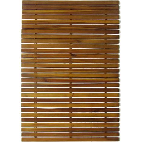 Maison Exclusive - Set 2 pz Stuoia per bagno in acacia 80 x 50 cm (1/4)