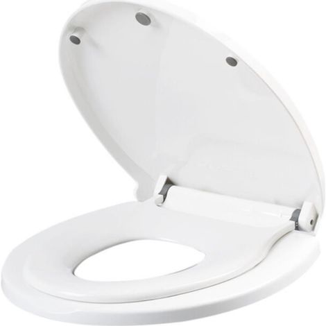 Siège de toilette familial, siège de toilette avec siège magnétique pour enfant, charnière réglable anti-chute, siège de toilette en forme de U, siège de toilette familial pour enfants et adultes sunf